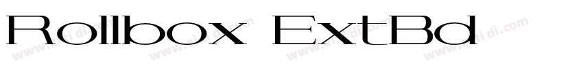 Rollbox ExtBd字体转换
